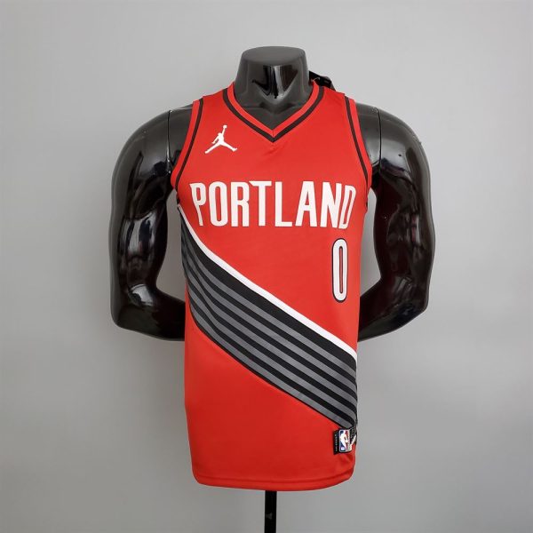 Maillot Portland Trail Blazers 0 Lillard NBA Basket