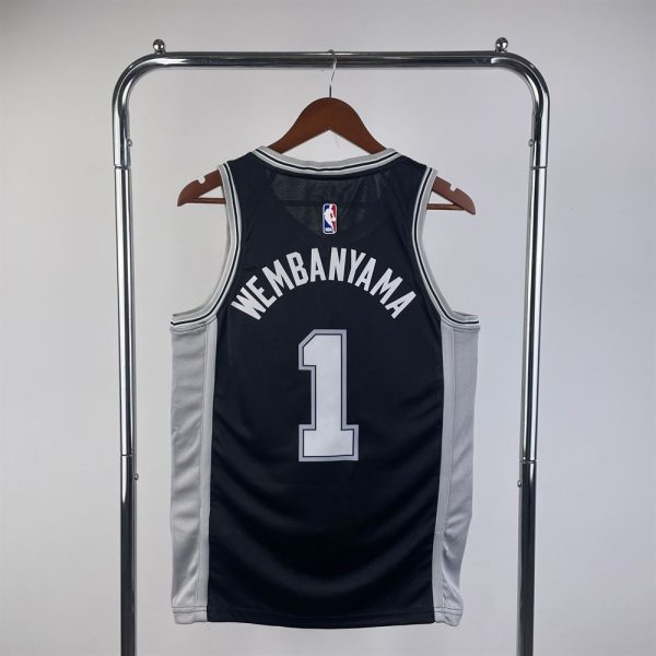 San Antonio Spurs 1 WEMBANYAMA NBA Basketball Jersey