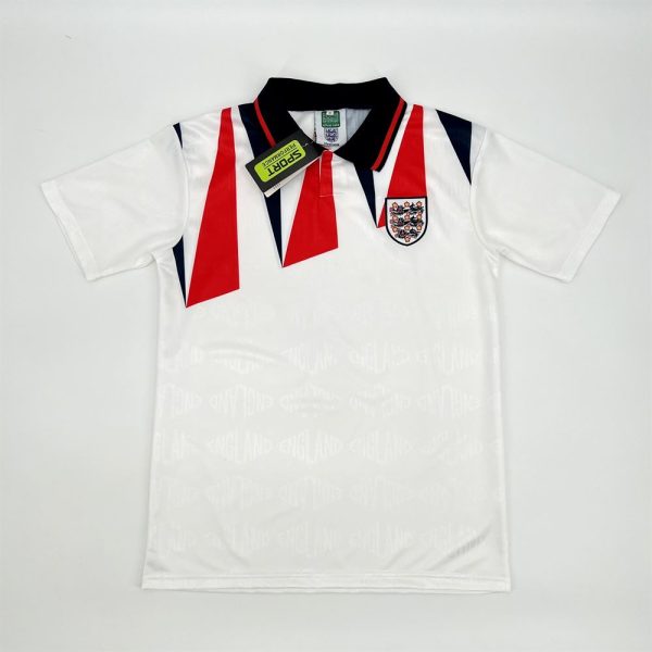 Camisa de futebol retrô da Inglaterra 1992