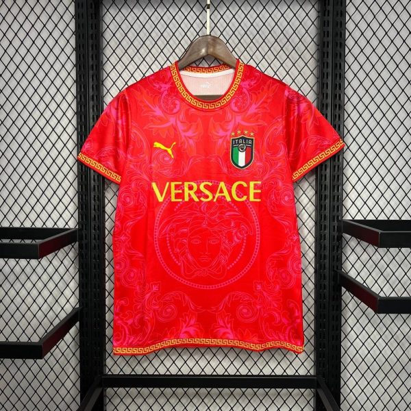 Italien Versace Fußballtrikot 2024 2025 Rot