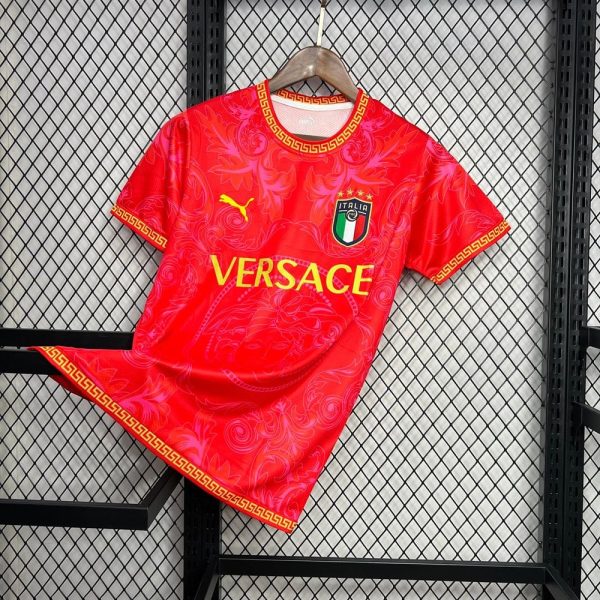 Italien Versace Fußballtrikot 2024 2025 Rot