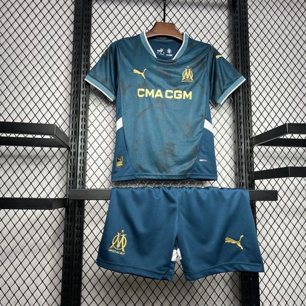 Kit Enfant Olympique de Marseille OM 2024 2025 extérieur