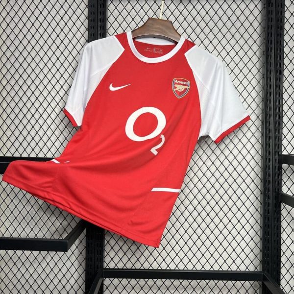 Maglia da calcio dell'Arsenal 2002 2004 Retro