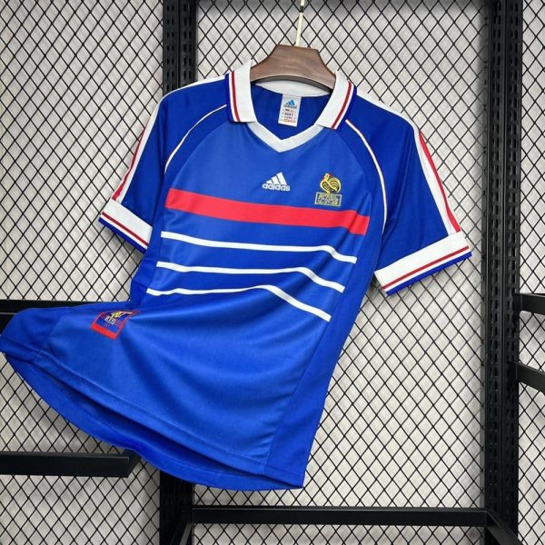 Maglia da calcio della squadra francese 1998 retrò