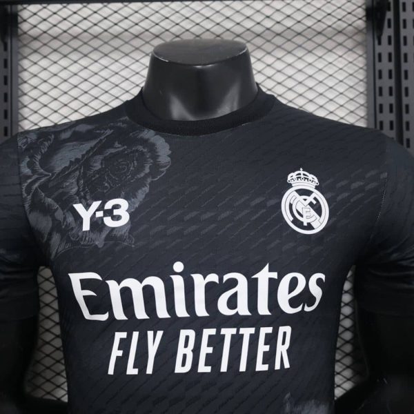 Real Madrid maillot foot Y3 noir 2024 2025