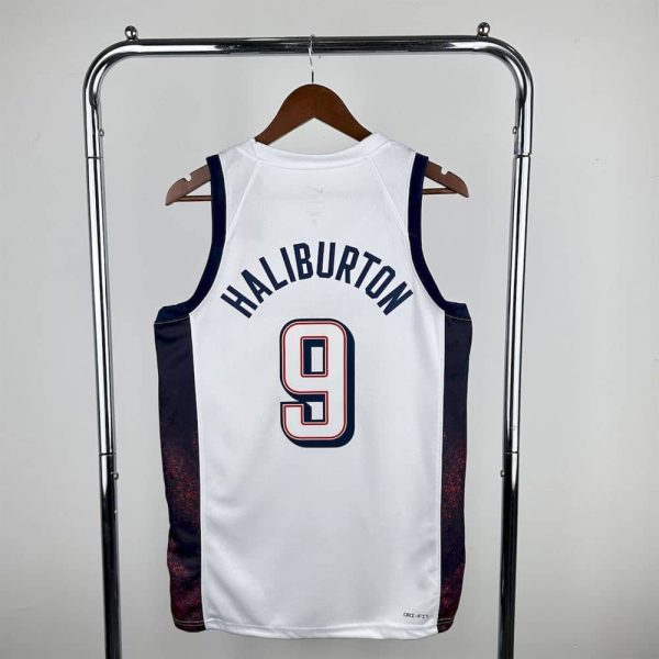 Maillot USA 9 HALIBURTON NBA Basket