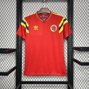 Camisa de futebol colombiana 1990 retrô