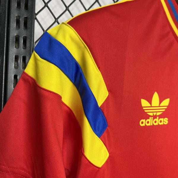 Camisa de futebol colombiana 1990 retrô