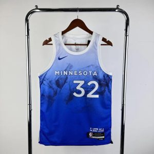 Maglia Minnesota Timberwolves 32 CITTÀ NBA Basket